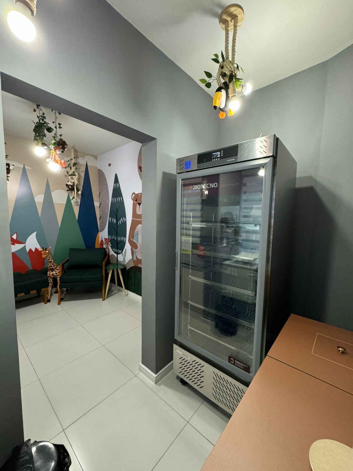 Geladeira de última geração para vacinas na Clínica Vacina Feliz